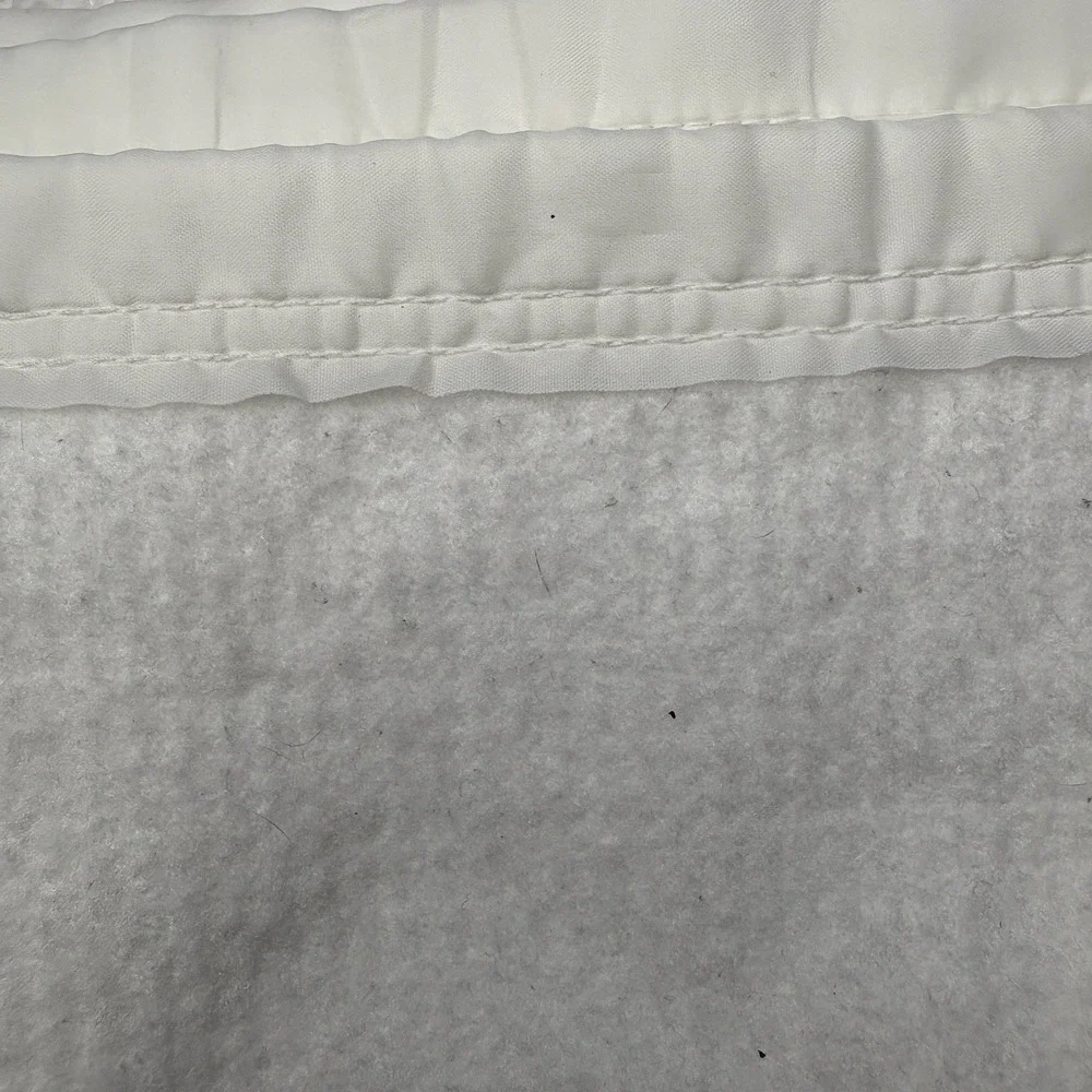 Vintage White Polyester Baby Blanket Teddy Moon 40x40